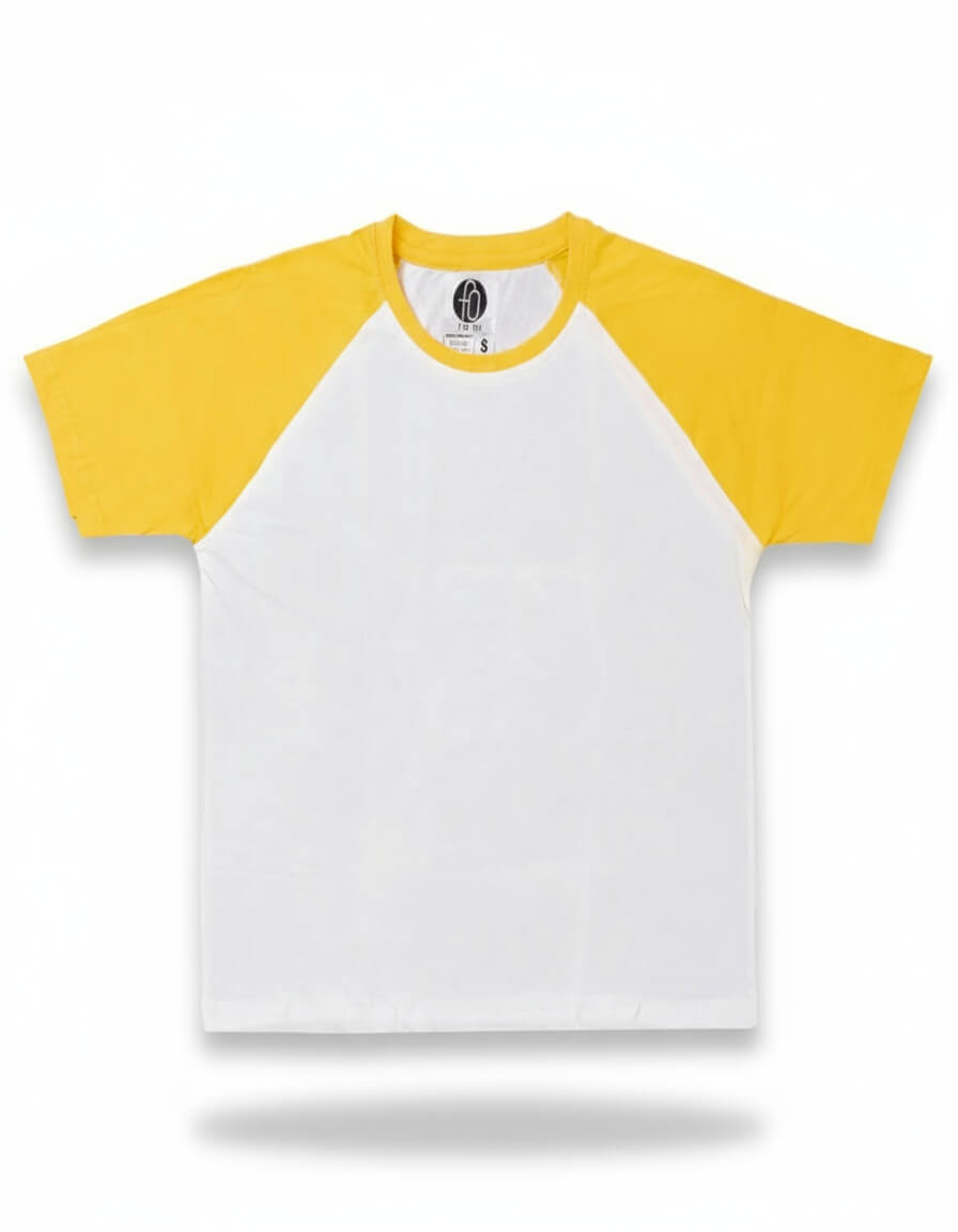 Raglan White and Yellow